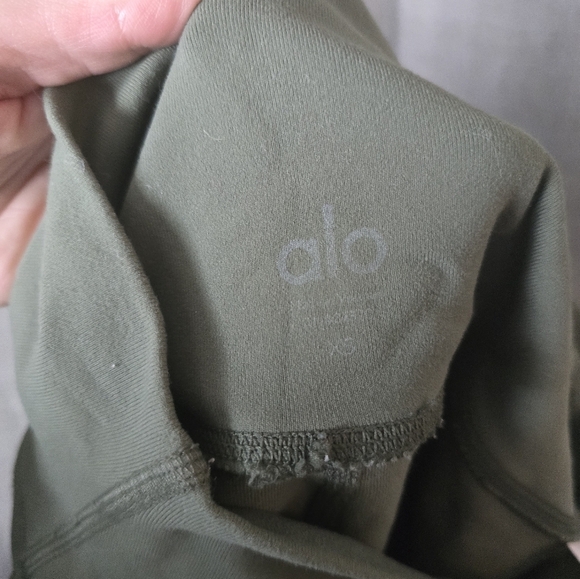 Alo Yoga High Waisted Partial Mesh Leggings Epic in Sage Green size XS - Picture 6 of 7